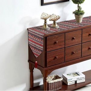 🌻5 for $20🏷️ Brand New • Boho Print Table Runner w/ Tassels 72” Long • OBO